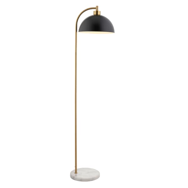 Art deco gulvlampe mat sort marmorbase 1xE27 10W BUCHANAN Endon