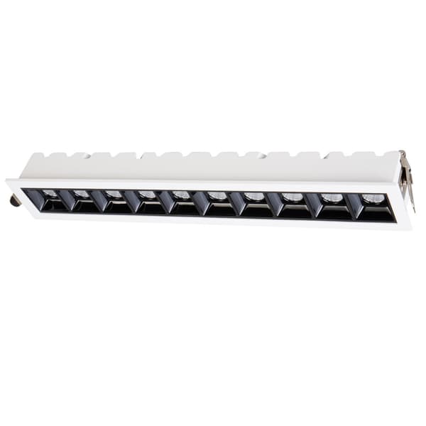 Infälld rektangulär vit LED 20W varm färg SOLAR Light Prestige