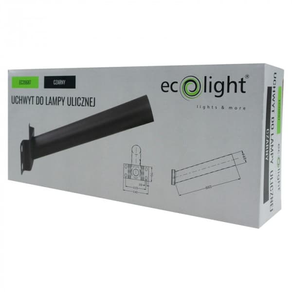 Sort gadelampebeslag 30 cm Ecolight