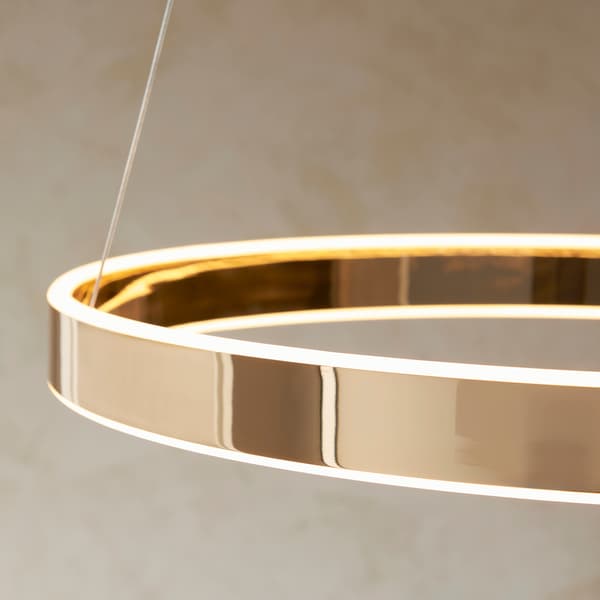 Moderne pendellampe Ø60cm guldring LED 42W GEN Endon