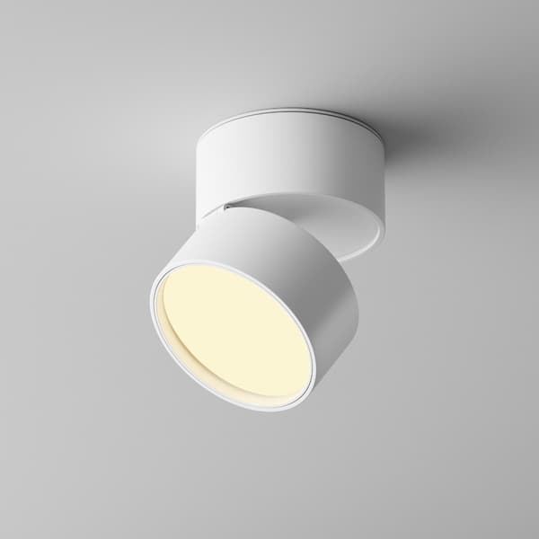 Takspotlight modern vit rund rörlig LED 12W ONDA Maytoni Technical