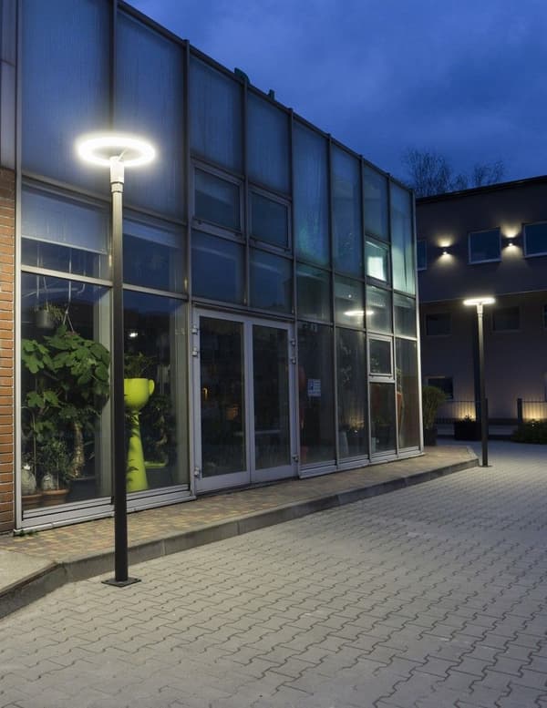 Lykttopp diameter 52 cm LED 60W mörkgrå IP65 SU-MA STRMAX-HEAD