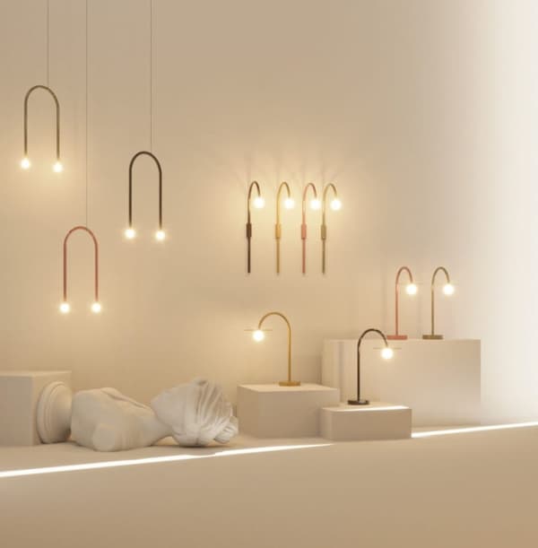 Bordlampe moderne sort glas hvid kugle rund skærm LED 2W ENIGMA Maxlight