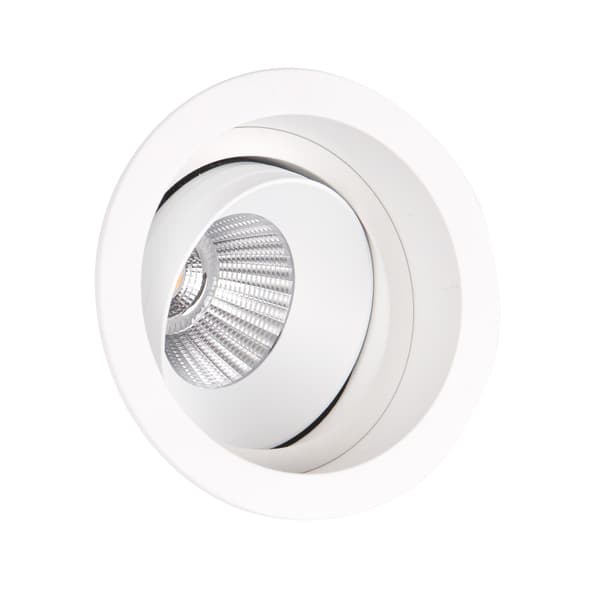 Infälld rörlig spotlight vit rund LED 10W HIDEN Maxlight