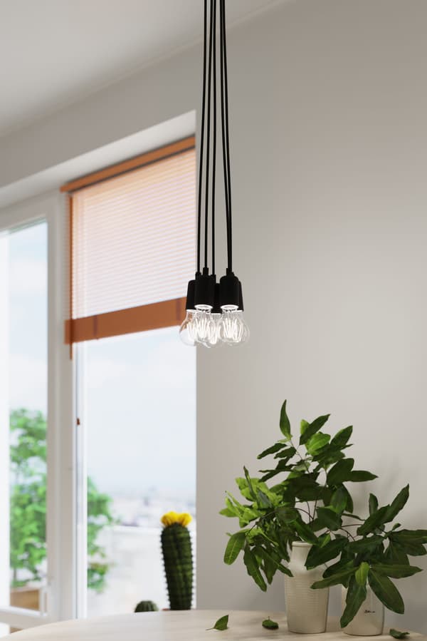 Lysekrone DIEGO 5 sort Sollux Lighting SL.0574