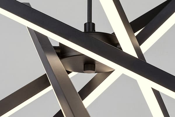 Moderne pendellampe sorte bevægelige LED-stænger 48W MATILDE Rabalux