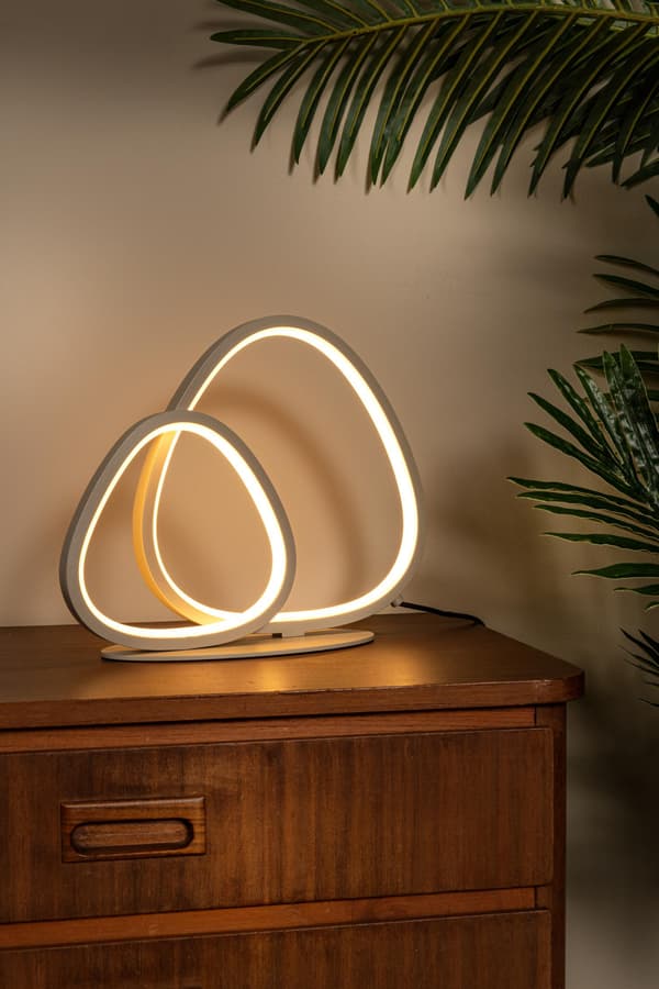 Bordslampa modern taupe triangulär LED 16W SAMLING Lucide