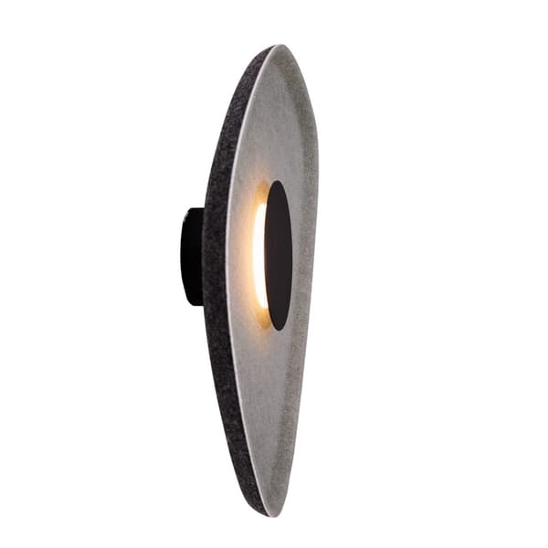 Geometrinen seinävalaisin harmaa mustalla DEUX LED 5W W0558 Maxlight