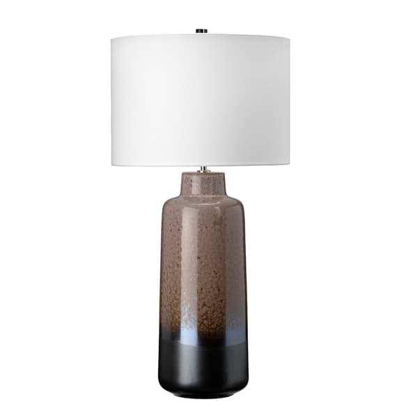 Bordlampe keramisk brun sort Maryland E27 60W Elstead