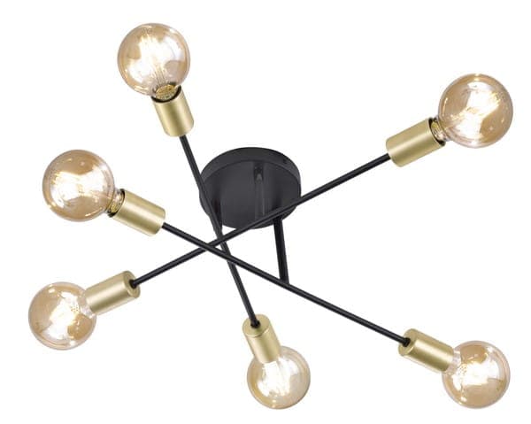 Moderne lysekrone CROSS sort Trio 606700632