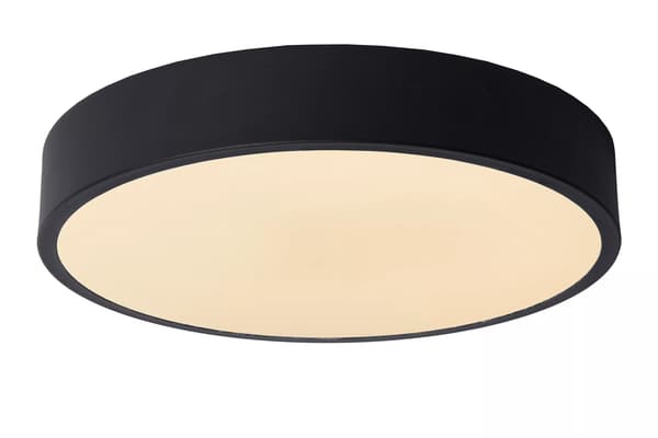 Loftlampe 30 cm LED 18W sort rund UNAR Lucide