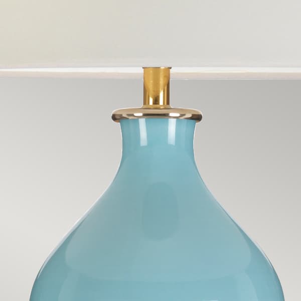 Harbin E27 60W Designer's Lightbox ljusblå keramisk bordslampa