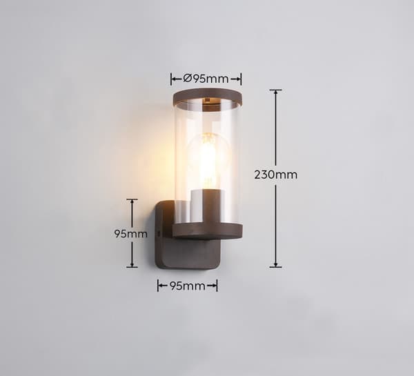 Moderne udendørs væglampe E27 28W BONITO RL