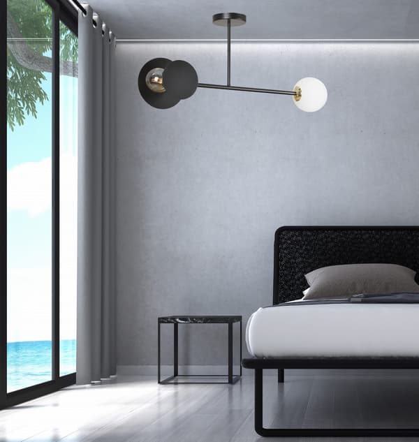 LOFTLAMPE Emibig 2xE27 60W MINERVA 2 SORT 612/2