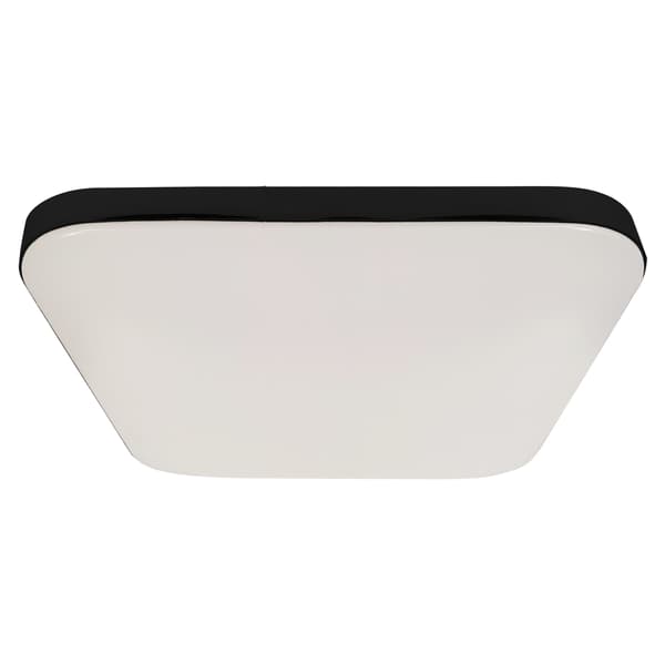 Firkantet loftlampe 33 cm LED 16W sort / hvid Nemo Milagro