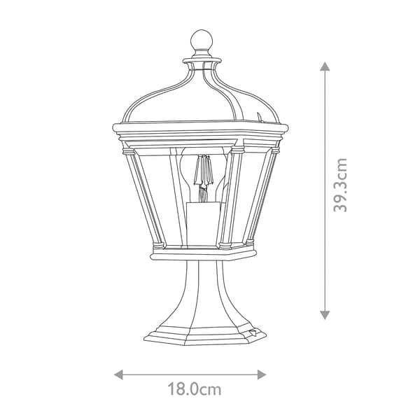 Klassisk utomhusgolvlampa E27 60W Bayview Elstead