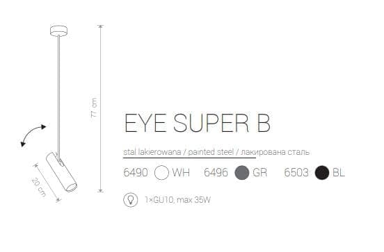 Loftlampe spot LED Nowodvorski EYE SUPER sort, stål 6503
