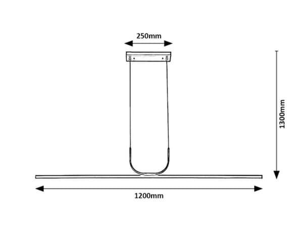Rabalux Elia LED pendel 25W krom 72129