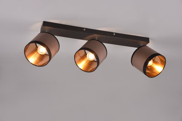 DAVOS loftlampe med tre spots sort 3xE14 10W RL