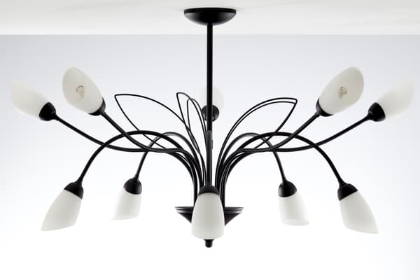 Dekorativ sort loftlampe 10xG9 14W GLORIOSA Jupiter