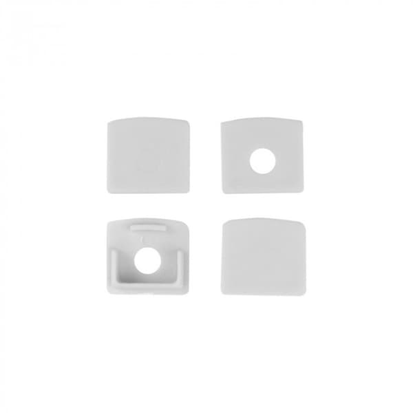 Set med 10x LED-listprofil GP02 infälld vit + frostat lock 2m Ecolight
