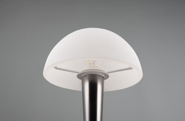 Bordslampa svart krom vit svamp touch E14 Canaria RL
