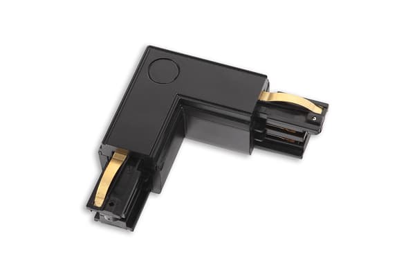 Venstre L-forbinder sort 3-faset Maxlight