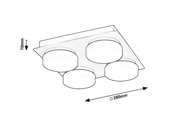 LED loftlampe 21W mat sort 75004 Attichus Rabalux