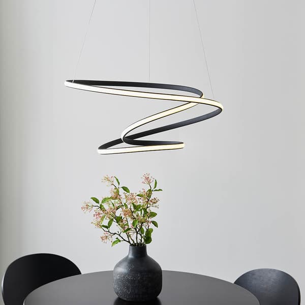 Moderne sort LED-pendellampe 47,5W DUNE Endon