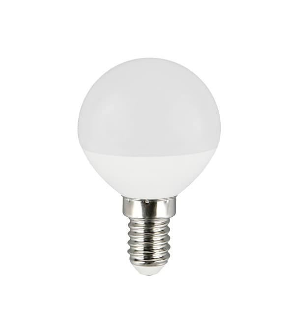 LED-pære hvid kugleformet E14 3W varm 250lm RL