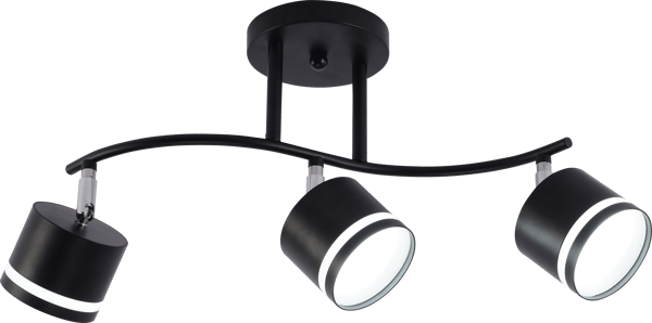 Moderne loftlampe sort-krom justerbar 3xGX53 15W Vargo