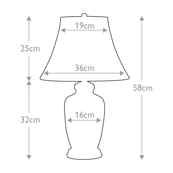Bordslampa porslin vit med silverblommor Silverthistle E27 60W Elstead