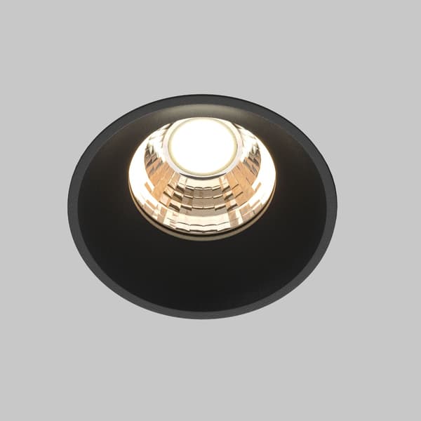 Upotettava moderni musta LED-kohdevalo 7W ROUND Maytoni Technical