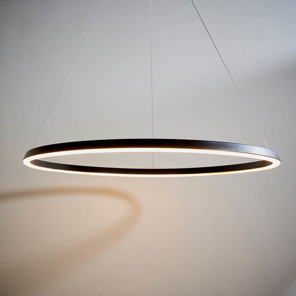 Moderne sort mat rund Ø80cm ring LED 43.5W STATEN Endon pendellampe