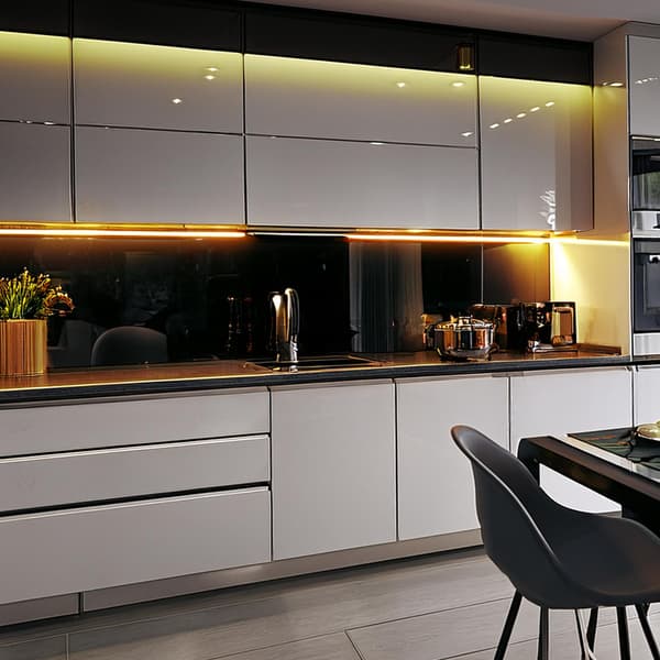Hvid underskabsbelysning 60 cm stribe neutral farve LED 8W VITO Eko-Light