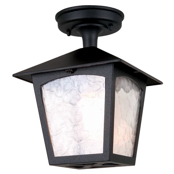 York udendørs loftlampe 1xE27 sort Elstead BL6A-BLACK