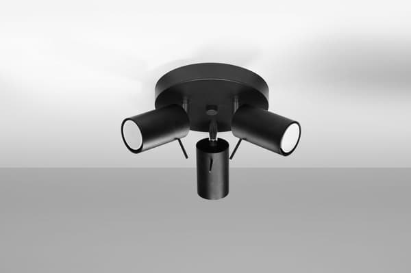 Loftlampe RING 3P sort Sollux Lighting model SL.1016