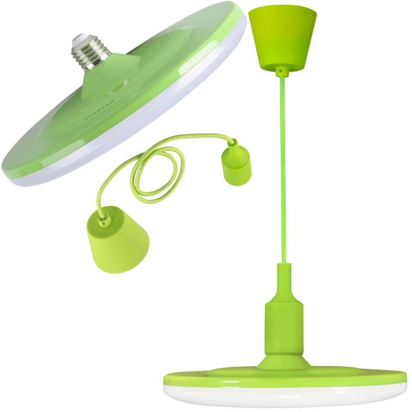 Fatning med 15W grøn LED-pære E27 KIKI 308139 Polux