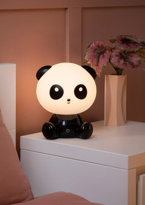 Børnebordlampe panda sort hvid LED 3W Dodo Lucide