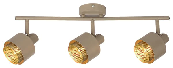Lysskinne lys brun / guld E14 3x40W Fedora 3549 Rabalux