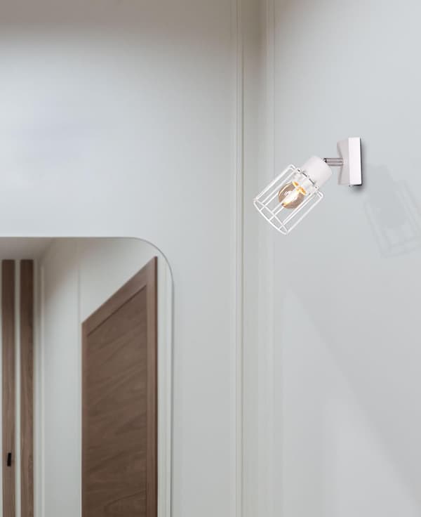 Väggspotlight loft vit rörlig Kaja TROY K-4570