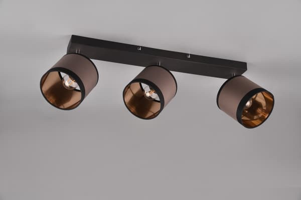 DAVOS loftlampe med tre spots sort 3xE14 10W RL