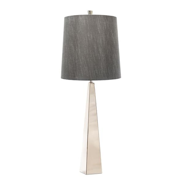 Bordlampe krom med grå skærm 80 cm Ascent E27 60W Elstead
