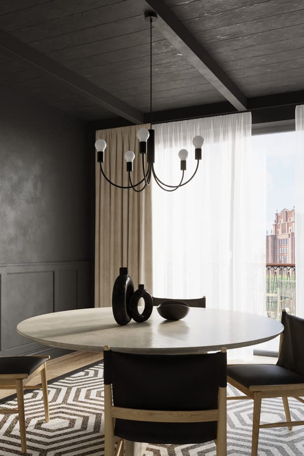 Lysekrone PICCOLO 3 sort fra Sollux Lighting model SL.0856