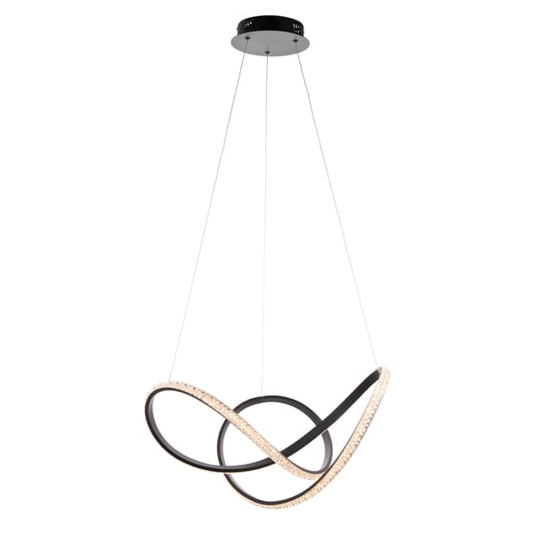 Moderne sort LED-pendellampe 42W FRANCISCA Endon