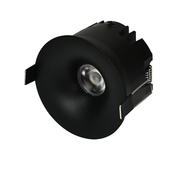 Indbygningsloftspot sort rund Ø7cm LED 7W variabel farve ZYRA Light Prestige