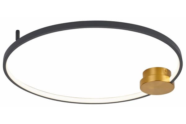 Moderne sort-guld loftlampe Ring 60 cm Condida LED 24W REA641101-32 Reality