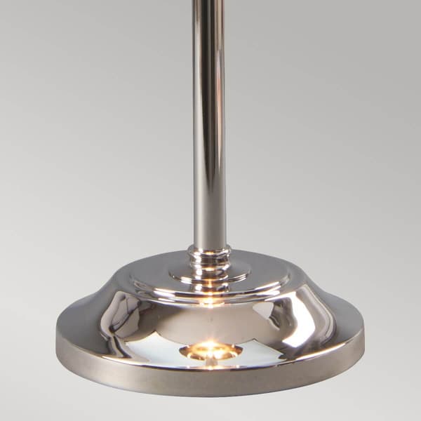 Bordlampe / skrivebordslampe retro Provence poleret nikkel Elstead