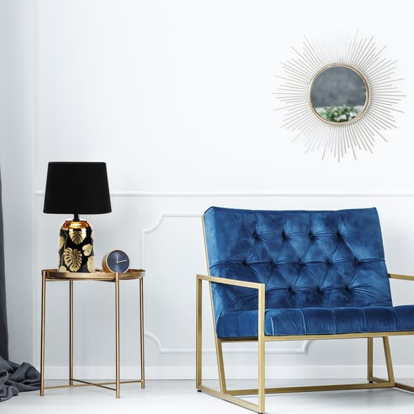 Sengebordslampe med skærm guld sort E14 Sonal 4549 Rabalux