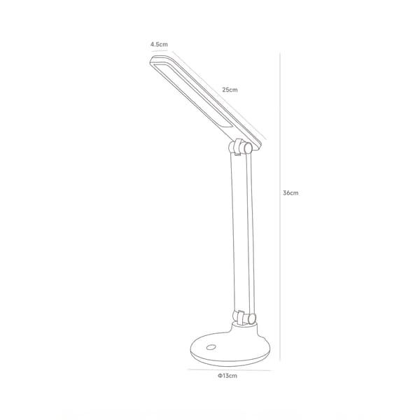 Moderne sort justerbar LED skrivebordslampe 6W Zuma Line